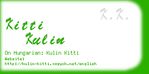 kitti kulin business card